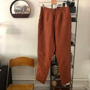 Burnt Orange Linen Pants